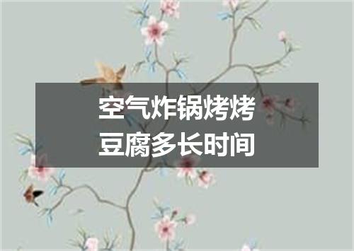 空气炸锅烤烤豆腐多长时间