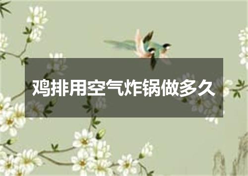 鸡排用空气炸锅做多久