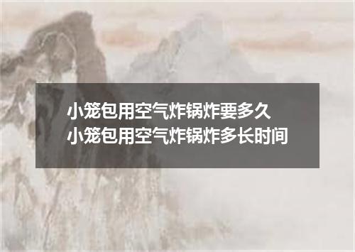 小笼包用空气炸锅炸要多久 小笼包用空气炸锅炸多长时间