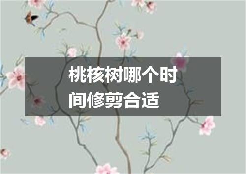 桃核树哪个时间修剪合适