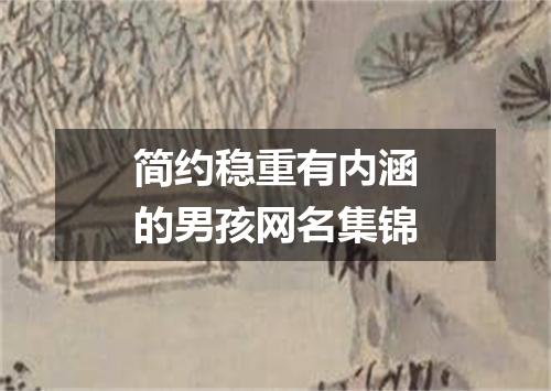 简约稳重有内涵的男孩网名集锦