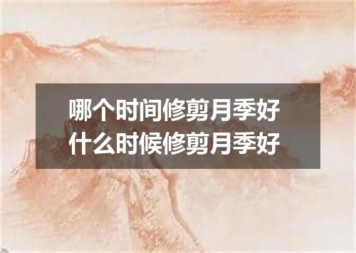 哪个时间修剪月季好 什么时候修剪月季好