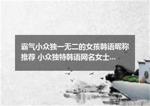 霸气小众独一无二的女孩韩语昵称推荐 小众独特韩语网名女士霸气