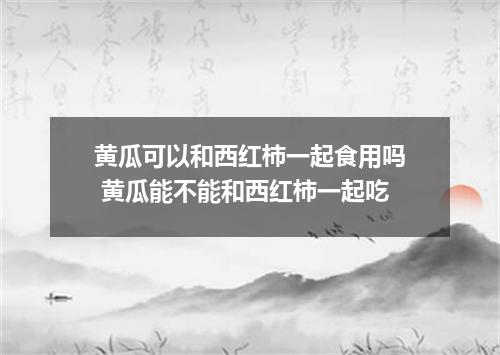 黄瓜可以和西红柿一起食用吗 黄瓜能不能和西红柿一起吃