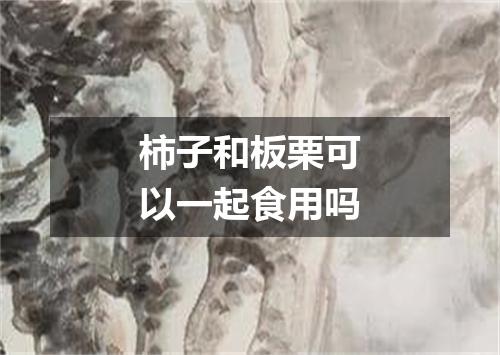 柿子和板栗可以一起食用吗