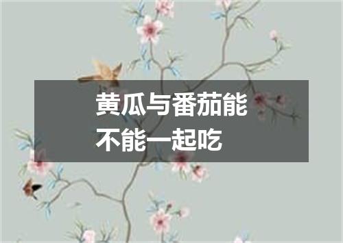 黄瓜与番茄能不能一起吃