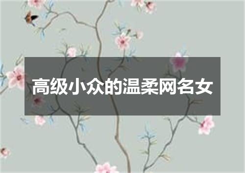 高级小众的温柔网名女