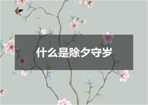 什么是除夕守岁