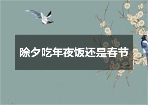 除夕吃年夜饭还是春节