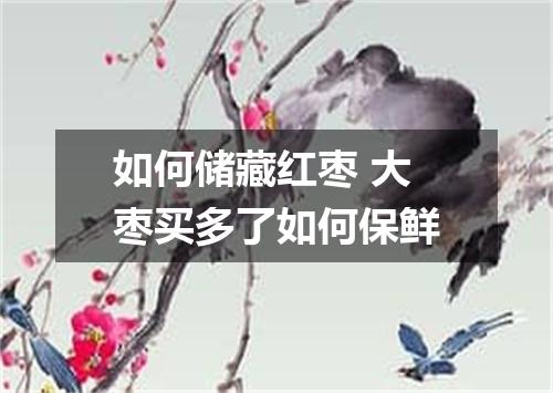 如何储藏红枣 大枣买多了如何保鲜