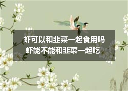 虾可以和韭菜一起食用吗 虾能不能和韭菜一起吃