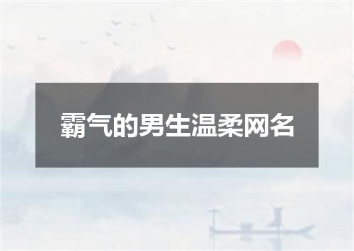 霸气的男生温柔网名