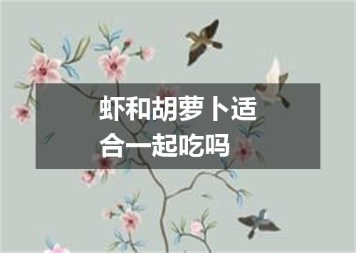 虾和胡萝卜适合一起吃吗