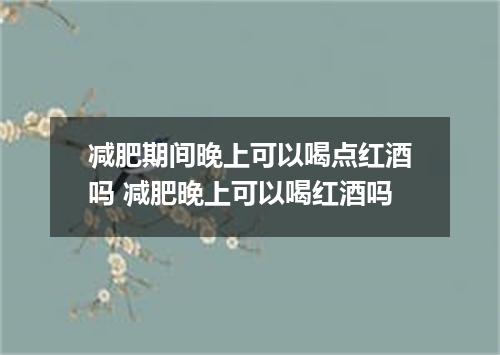 减肥期间晚上可以喝点红酒吗 减肥晚上可以喝红酒吗