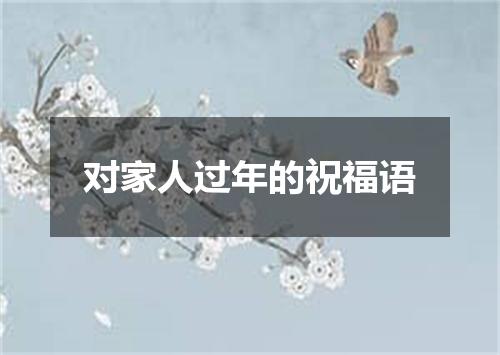对家人过年的祝福语