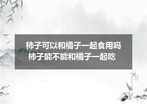 柿子可以和橘子一起食用吗 柿子能不能和橘子一起吃