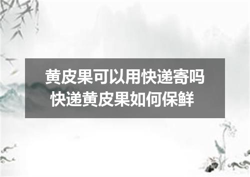 黄皮果可以用快递寄吗 快递黄皮果如何保鲜