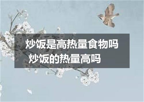 炒饭是高热量食物吗 炒饭的热量高吗