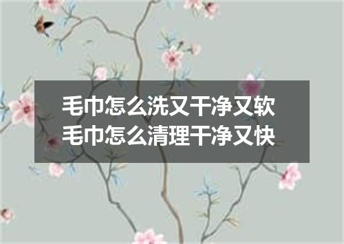 毛巾怎么洗又干净又软 毛巾怎么清理干净又快