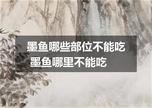墨鱼哪些部位不能吃 墨鱼哪里不能吃