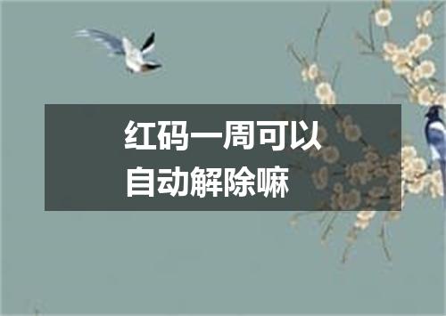红码一周可以自动解除嘛