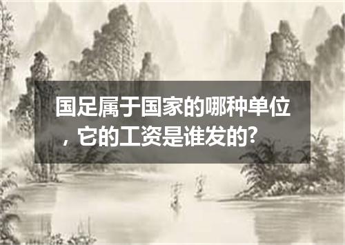 国足属于国家的哪种单位，它的工资是谁发的?