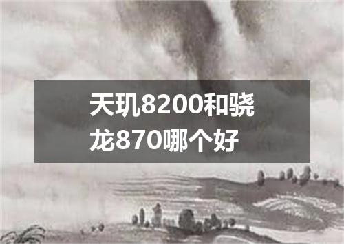 天玑8200和骁龙870哪个好