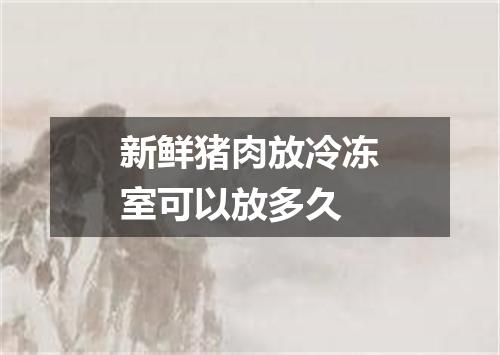 新鲜猪肉放冷冻室可以放多久