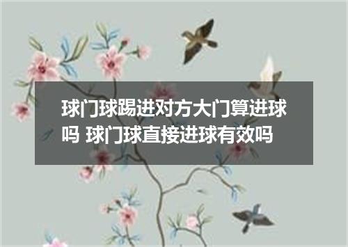 球门球踢进对方大门算进球吗 球门球直接进球有效吗
