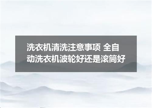 洗衣机清洗注意事项 全自动洗衣机波轮好还是滚筒好