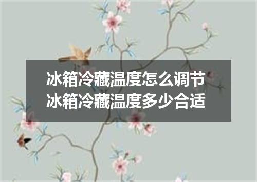 冰箱冷藏温度怎么调节 冰箱冷藏温度多少合适