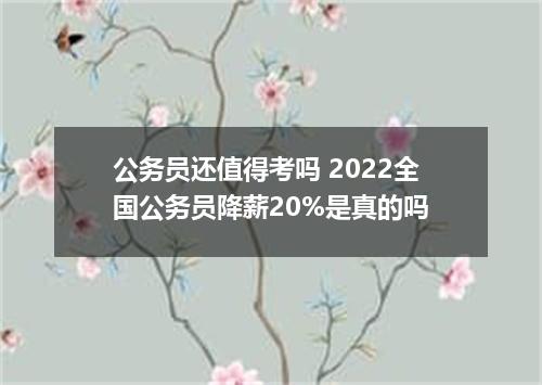 公务员还值得考吗 2022全国公务员降薪20%是真的吗