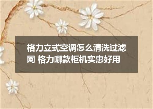 格力立式空调怎么清洗过滤网 格力哪款柜机实惠好用