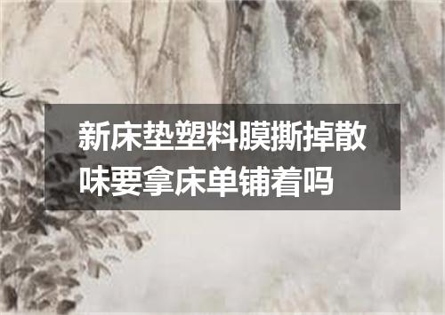 新床垫塑料膜撕掉散味要拿床单铺着吗