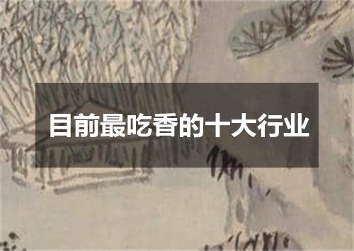 目前最吃香的十大行业