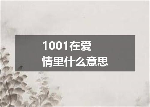 1001在爱情里什么意思