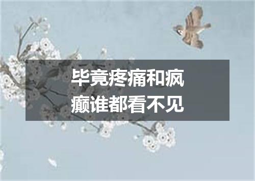 毕竟疼痛和疯癫谁都看不见