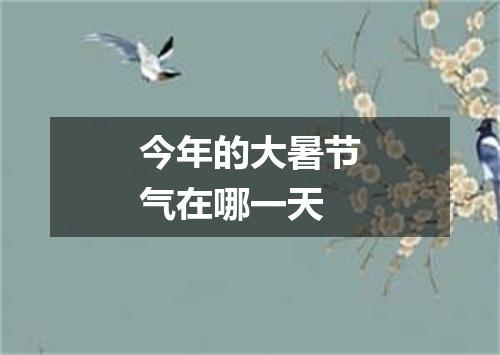 今年的大暑节气在哪一天