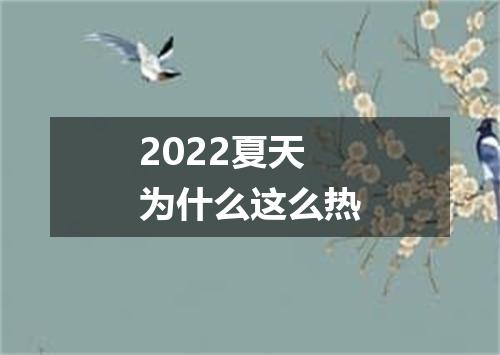 2022夏天为什么这么热