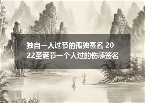 独自一人过节的孤独签名 2022圣诞节一个人过的伤感签名