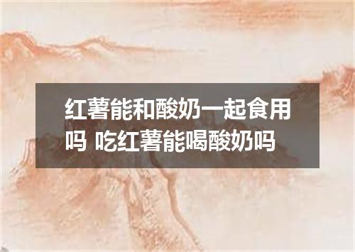 红薯能和酸奶一起食用吗 吃红薯能喝酸奶吗