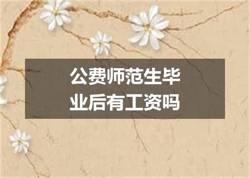 公费师范生毕业后有工资吗