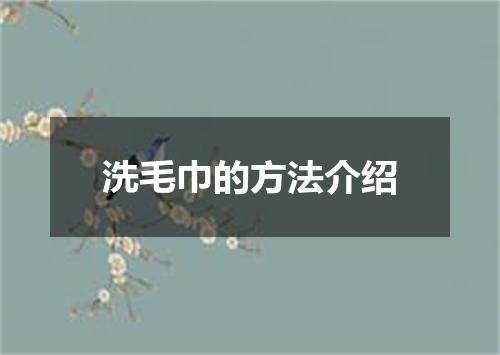 洗毛巾的方法介绍