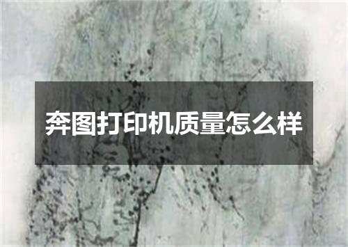 奔图打印机质量怎么样