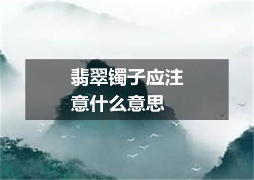 翡翠镯子应注意什么意思