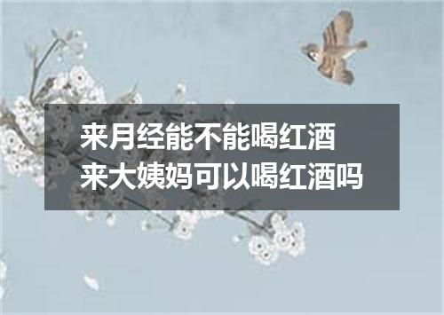 来月经能不能喝红酒 来大姨妈可以喝红酒吗