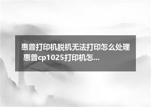 惠普打印机脱机无法打印怎么处理 惠普cp1025打印机怎么加墨