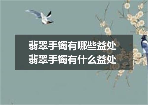 翡翠手镯有哪些益处 翡翠手镯有什么益处