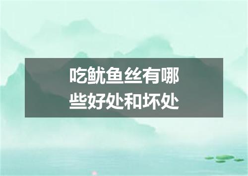 吃鱿鱼丝有哪些好处和坏处