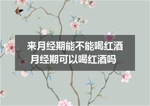 来月经期能不能喝红酒 月经期可以喝红酒吗
